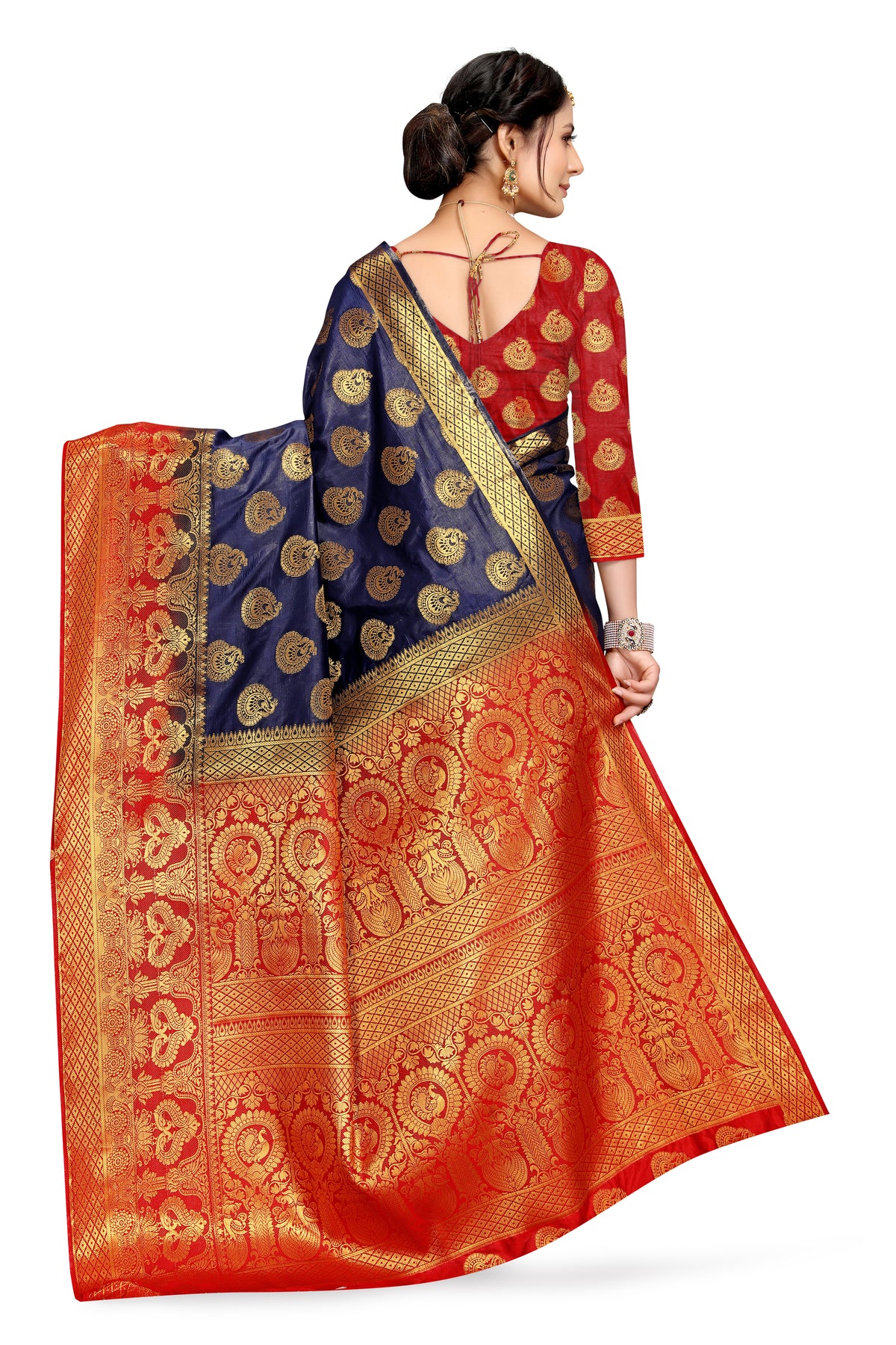 NavyBlue Banarasi Silk Saree