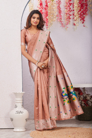 Gajari Paithani Silk Saree
