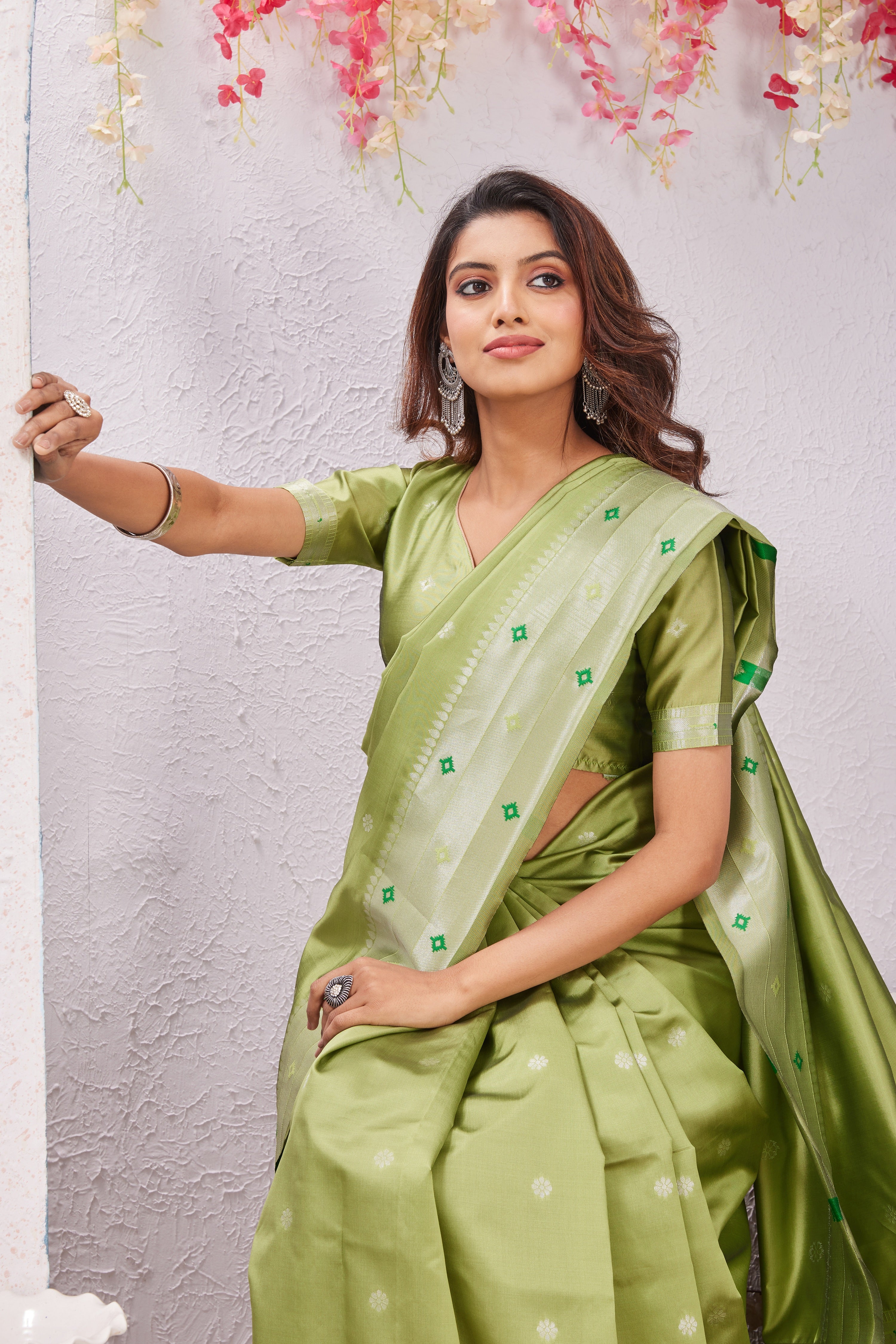 Gajari Paithani Silk Saree
