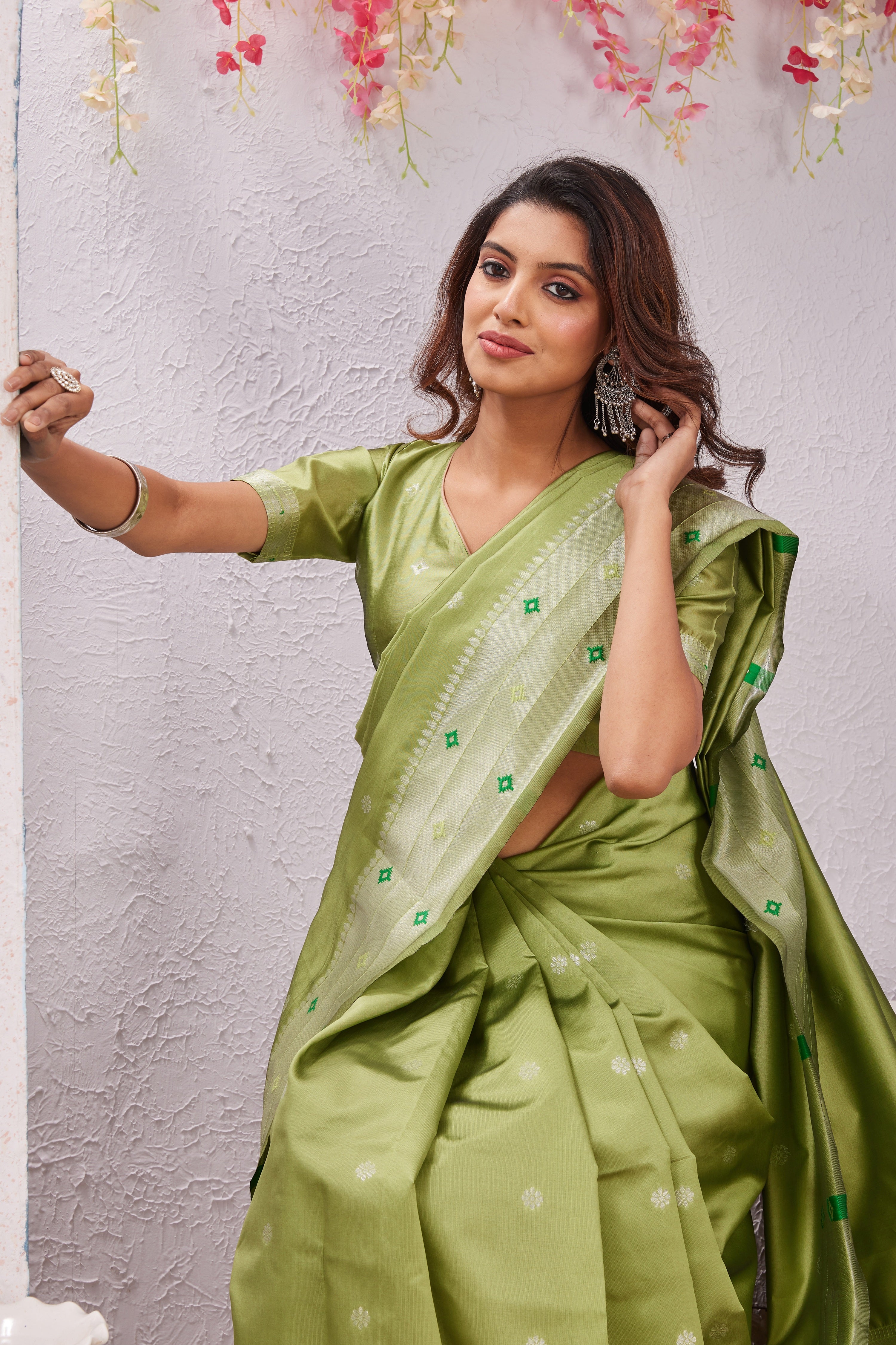 Gajari Paithani Silk Saree